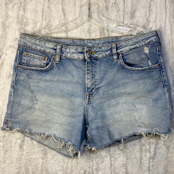 94. &Denim jeans shorts size 10 99%cotton - Picture 1 of 10